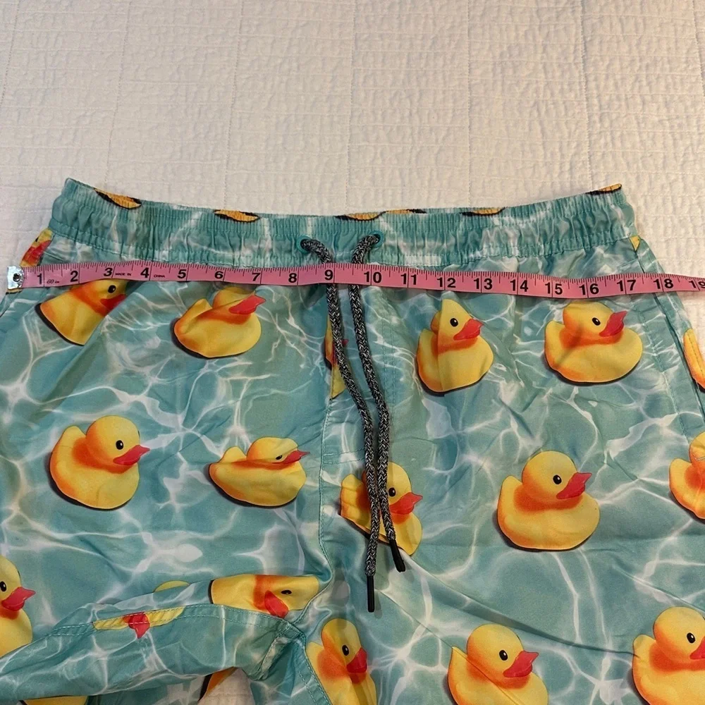 Neff Large Drawstring Aqua Duck Swim Shorts NWOT